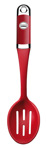 Silicone Slotted Spoon Red