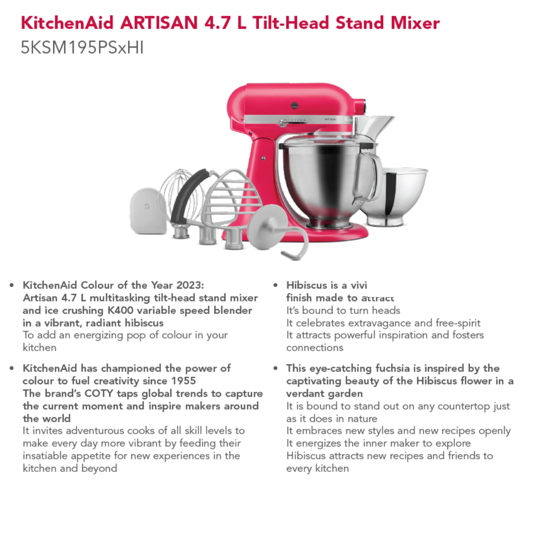 4.7L Stand Mixer Hibiscus