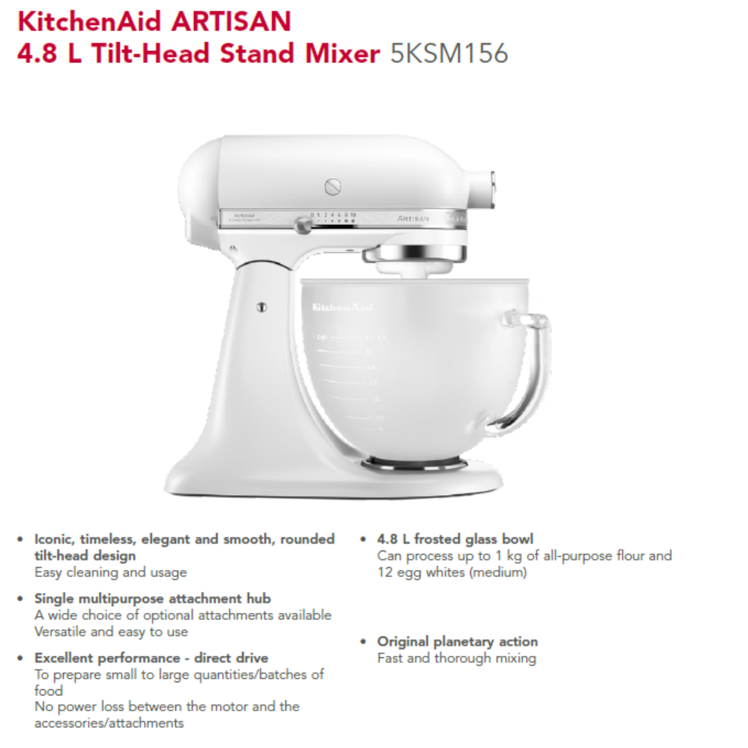 4.8L Stand Mixer Frosted Pearl