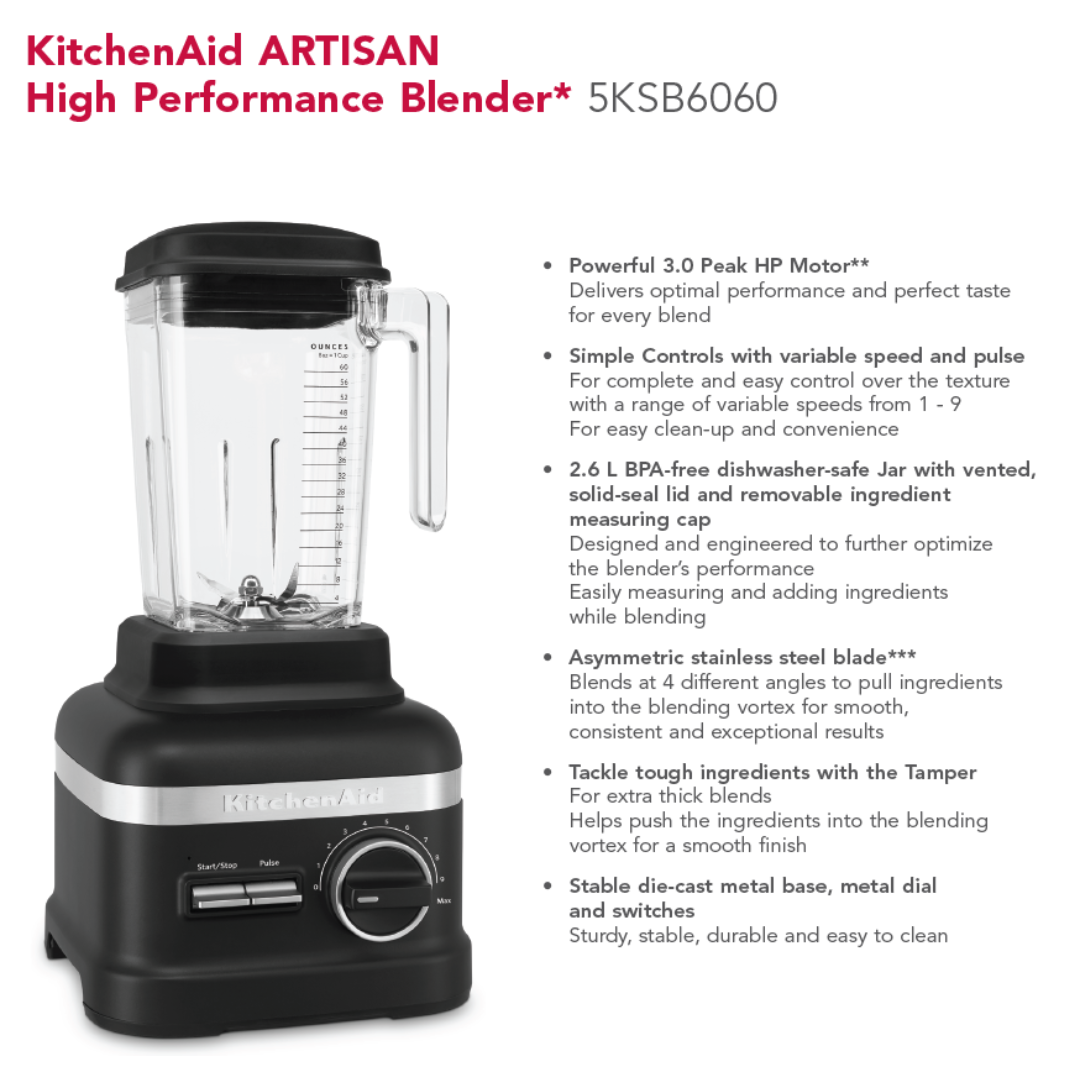 Artisan Power Blender Matte Black