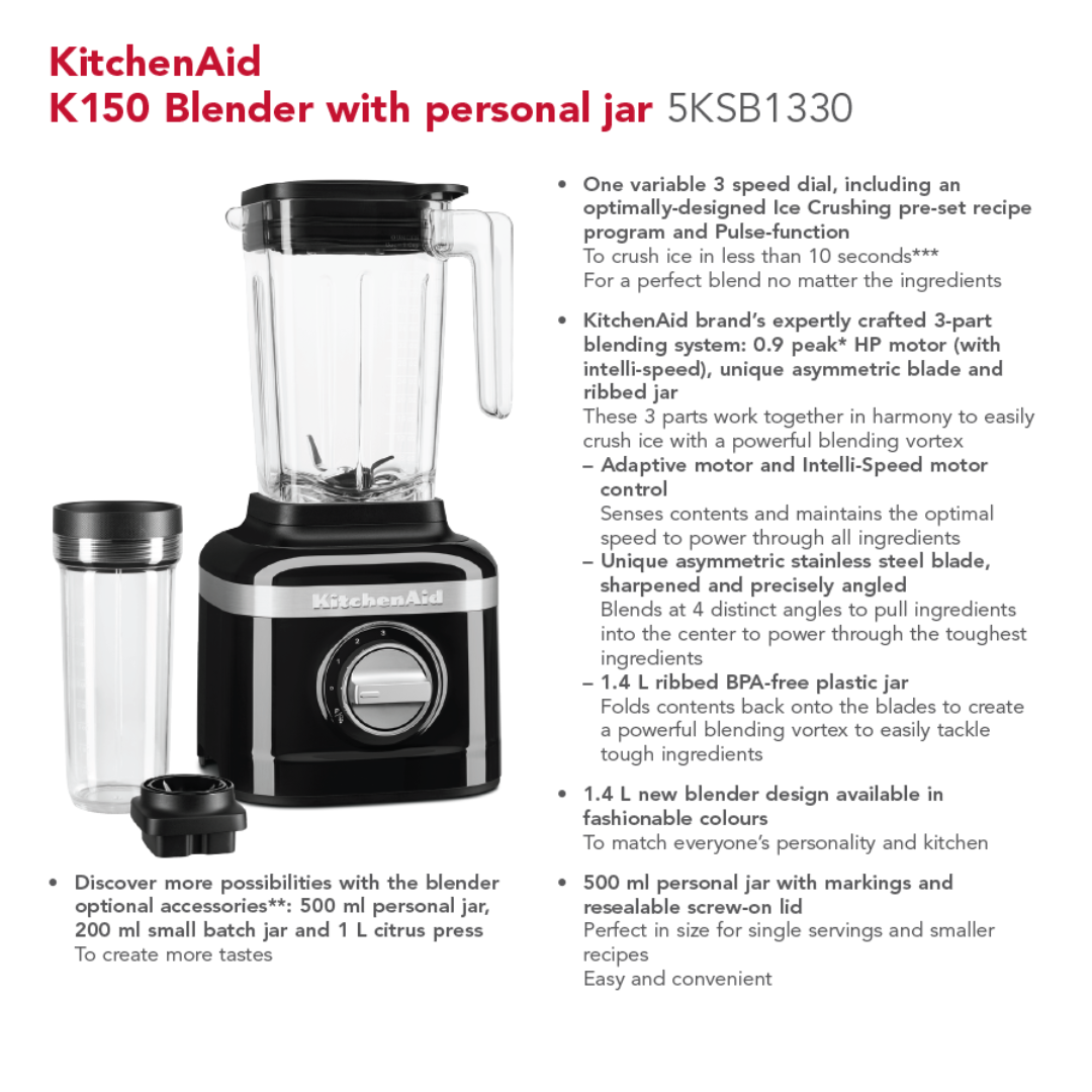 K150 Blender with personal jar Empire Red