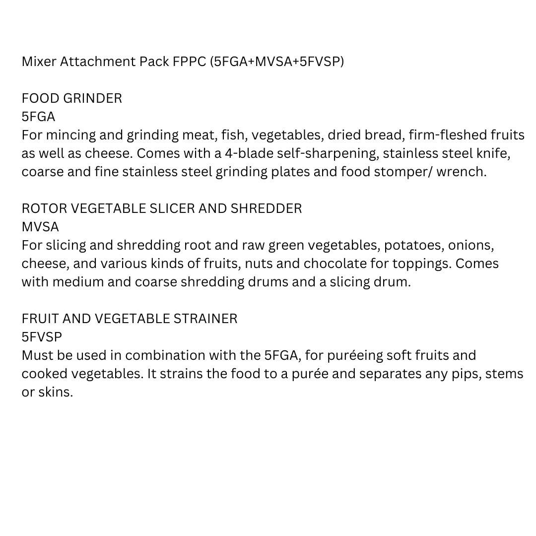 Mixer Attachment Pack MVSA/FGA/FVS